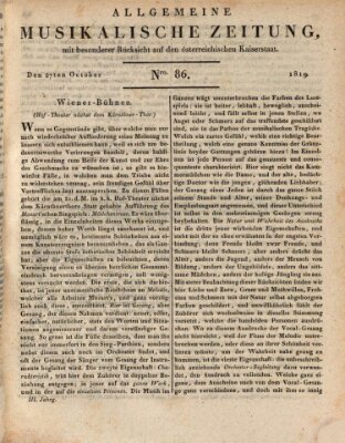 Allgemeine musikalische Zeitung Mittwoch 27. Oktober 1819