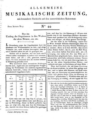 Allgemeine musikalische Zeitung Mittwoch 31. Mai 1820