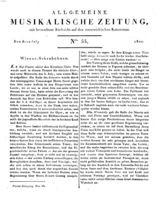 Allgemeine musikalische Zeitung Samstag 8. Juli 1820