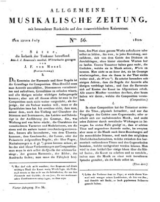 Allgemeine musikalische Zeitung Mittwoch 12. Juli 1820