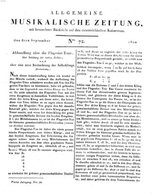 Allgemeine musikalische Zeitung Mittwoch 6. September 1820