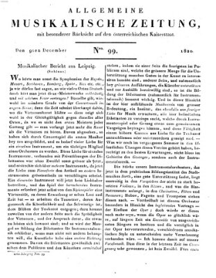 Allgemeine musikalische Zeitung Samstag 9. Dezember 1820