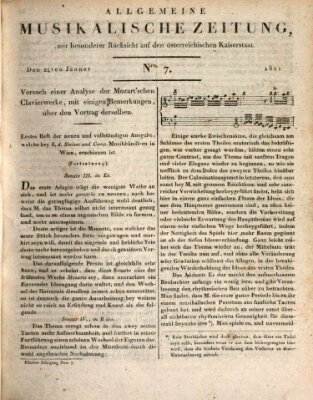 Allgemeine musikalische Zeitung Mittwoch 24. Januar 1821