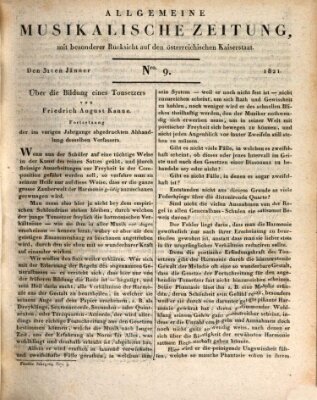 Allgemeine musikalische Zeitung Mittwoch 31. Januar 1821