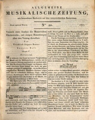 Allgemeine musikalische Zeitung Samstag 10. März 1821