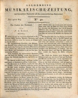 Allgemeine musikalische Zeitung Samstag 19. Mai 1821