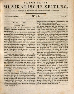 Allgemeine musikalische Zeitung Mittwoch 30. Mai 1821