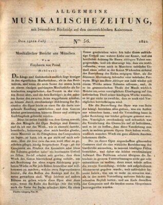 Allgemeine musikalische Zeitung Samstag 14. Juli 1821