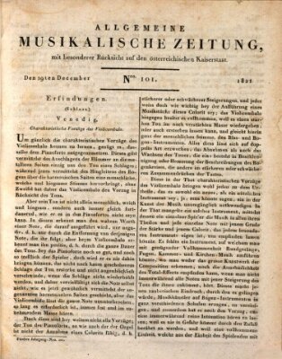 Allgemeine musikalische Zeitung Mittwoch 19. Dezember 1821