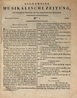 Allgemeine musikalische Zeitung Samstag 5. Januar 1822