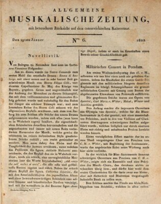 Allgemeine musikalische Zeitung Samstag 19. Januar 1822