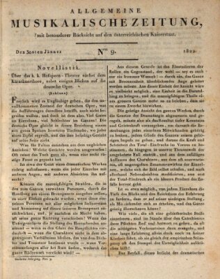 Allgemeine musikalische Zeitung Mittwoch 30. Januar 1822