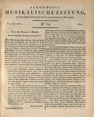 Allgemeine musikalische Zeitung Mittwoch 15. Mai 1822