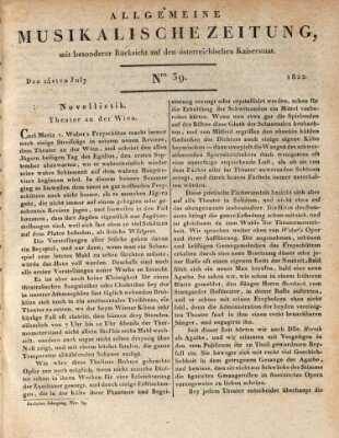 Allgemeine musikalische Zeitung Mittwoch 24. Juli 1822