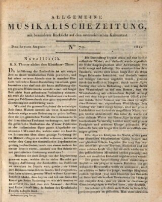 Allgemeine musikalische Zeitung Freitag 30. August 1822