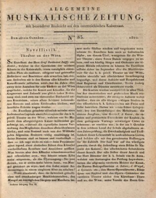 Allgemeine musikalische Zeitung Mittwoch 16. Oktober 1822