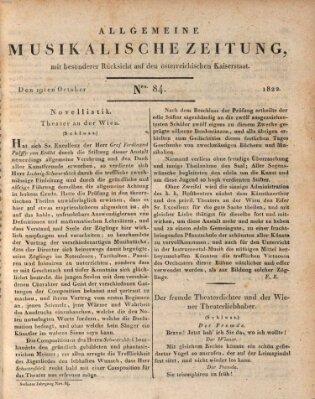 Allgemeine musikalische Zeitung Samstag 19. Oktober 1822