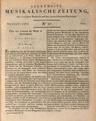 Allgemeine musikalische Zeitung Mittwoch 4. Dezember 1822