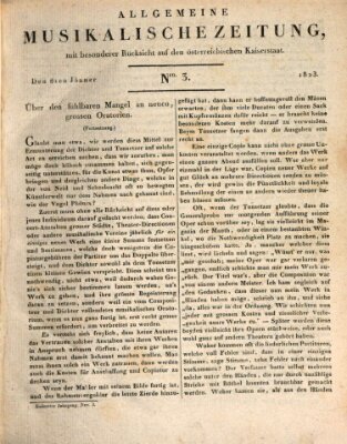 Allgemeine musikalische Zeitung Mittwoch 8. Januar 1823