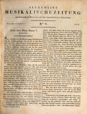 Allgemeine musikalische Zeitung Samstag 18. Januar 1823