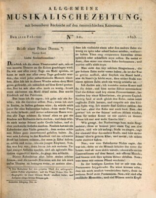 Allgemeine musikalische Zeitung Dienstag 11. Februar 1823