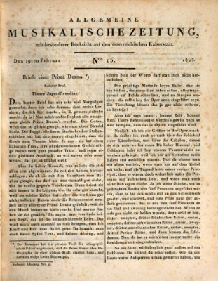 Allgemeine musikalische Zeitung Mittwoch 19. Februar 1823