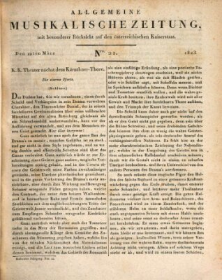 Allgemeine musikalische Zeitung Mittwoch 12. März 1823