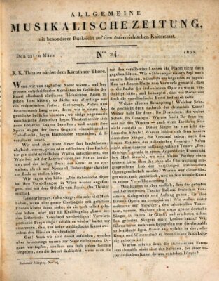 Allgemeine musikalische Zeitung Samstag 22. März 1823