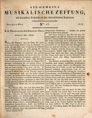 Allgemeine musikalische Zeitung Mittwoch 26. März 1823