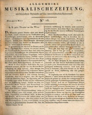 Allgemeine musikalische Zeitung Samstag 29. März 1823