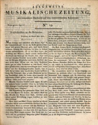 Allgemeine musikalische Zeitung Mittwoch 9. April 1823