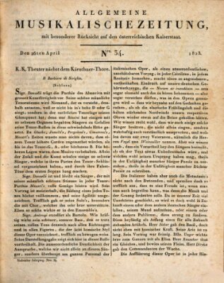 Allgemeine musikalische Zeitung Samstag 26. April 1823