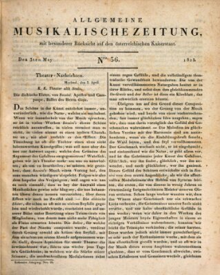 Allgemeine musikalische Zeitung Samstag 3. Mai 1823