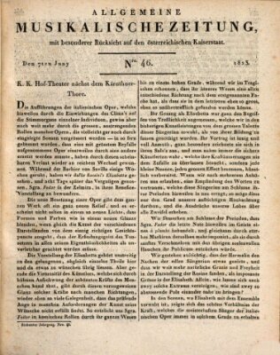 Allgemeine musikalische Zeitung Samstag 7. Juni 1823