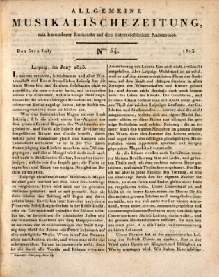 Allgemeine musikalische Zeitung Samstag 5. Juli 1823