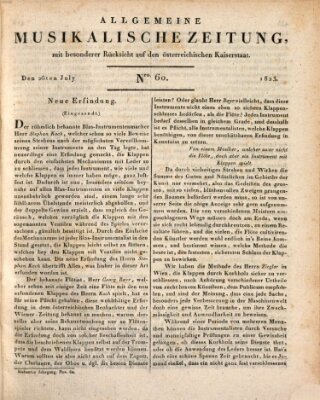 Allgemeine musikalische Zeitung Samstag 26. Juli 1823