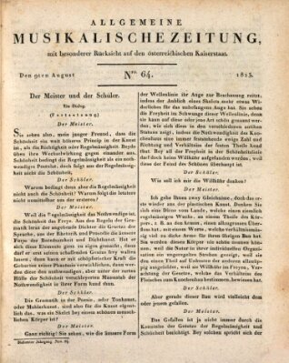 Allgemeine musikalische Zeitung Samstag 9. August 1823