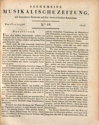 Allgemeine musikalische Zeitung Samstag 23. August 1823