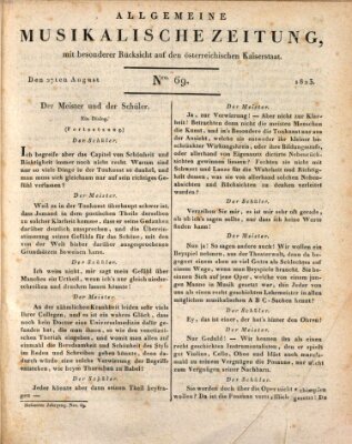 Allgemeine musikalische Zeitung Mittwoch 27. August 1823