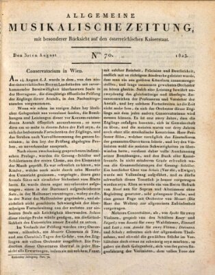 Allgemeine musikalische Zeitung Samstag 30. August 1823