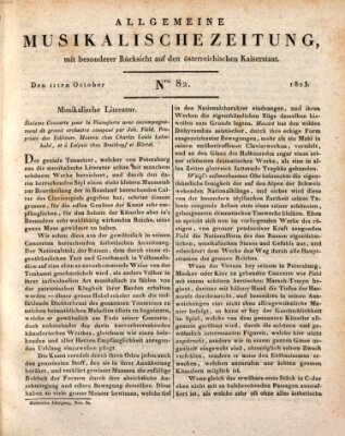 Allgemeine musikalische Zeitung Samstag 11. Oktober 1823