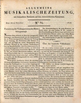 Allgemeine musikalische Zeitung Samstag 18. Oktober 1823