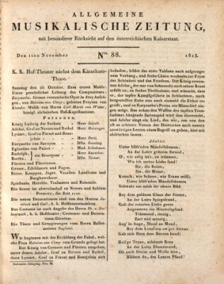 Allgemeine musikalische Zeitung Samstag 1. November 1823