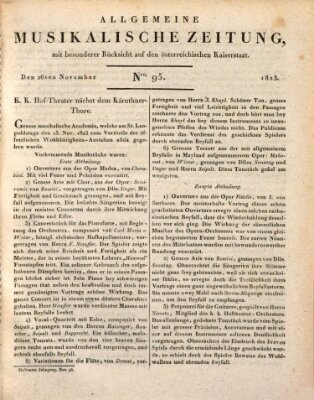 Allgemeine musikalische Zeitung Mittwoch 26. November 1823