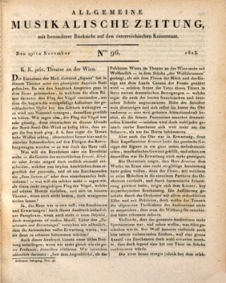 Allgemeine musikalische Zeitung Mittwoch 26. November 1823