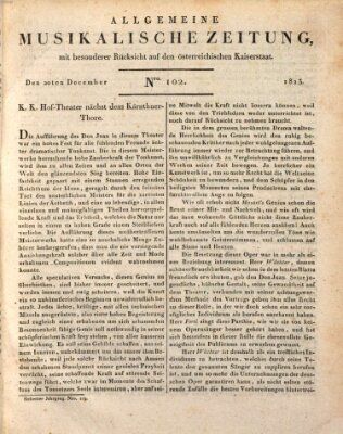 Allgemeine musikalische Zeitung Samstag 20. Dezember 1823