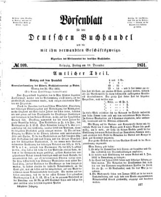 Börsenblatt für den deutschen Buchhandel Freitag 19. Dezember 1851