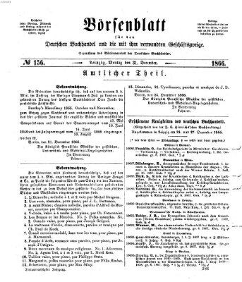 Börsenblatt für den deutschen Buchhandel Montag 31. Dezember 1866