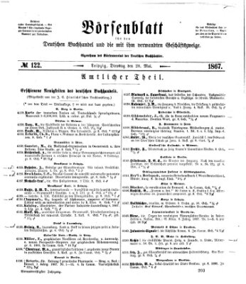 Börsenblatt für den deutschen Buchhandel Dienstag 28. Mai 1867