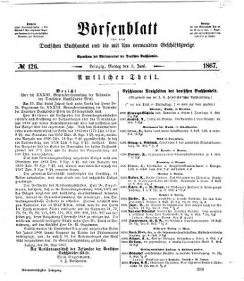 Börsenblatt für den deutschen Buchhandel Montag 3. Juni 1867